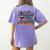 I'm Batty About My Students Watercolor Bat Teacher Halloween Women's Comfort Colors T-Shirt Back Print Violet