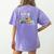 I'm Ok Lunch Lady Life Cafeteria Crew Teacher Women Women's Comfort Colors T-Shirt Back Print Violet
