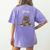 I'm Ok Read Book Reading Nerd Librarian Teacher School Women's Comfort Colors T-Shirt Back Print Violet