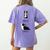 Inhale Exhale Yoga Boston Terrier Tshirt Women's Comfort Colors T-Shirt Back Print Violet