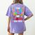 Instructional Assistant Loves Her Kids Teacher Assistant Women's Comfort Colors T-Shirt Back Print Violet