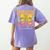 Interventionist Teacher Groovy Coquette Bow Back To School Women's Comfort Colors T-Shirt Back Print Violet