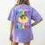 I Am Their Voice They Are My Heart Autism Awareness Teacher Women's Comfort Colors T-Shirt Back Print Violet