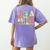 It's Beautiful Day For Learning Retro Teacher Students Women Women's Comfort Colors T-Shirt Back Print Violet