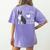 Just A Girl Who Loves Her Boston Terrier Puppy Love Women's Comfort Colors T-Shirt Back Print Violet