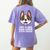 Just a Girl Who Loves Boston Terriers Women's Comfort Colors T-Shirt Back Print Violet