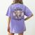 Just a Teacher Who Loves Elephants Elephant Lover Educator Women's Comfort Colors T-Shirt Back Print Violet