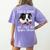 Just a Woman Who Loves Her Boston Terrier Cute Dog Mom Women's Comfort Colors T-Shirt Back Print Violet