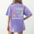 Kids AUTISM IS NOT A TRAGEDY IGNORANCE IS Proud Teacher Crew Women's Comfort Colors T-Shirt Back Print Violet
