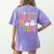 Kinder Boo Crew Kindergarten Teacher Student Halloween Women's Comfort Colors T-Shirt Back Print Violet