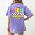 Kindergarten ABCD Rocks Teacher Student Back To School Women's Comfort Colors T-Shirt Back Print Violet