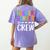 Kindergarten Crew Shirt Kinder Crew Teacher Boy Girl Women's Comfort Colors T-Shirt Back Print Violet