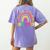 Kindergarten Rainbow Girls Boys Teacher Team Kinder Squad Women's Comfort Colors T-Shirt Back Print Violet Kindergarten Rainbow Girls Boys Teacher Team Kinder Squad Women's Comfort Colors T-Shirt Back Print Violet