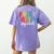 Kindergarten Squad Team Crew Teacher Back To School Women's Comfort Colors T-Shirt Back Print Violet Kindergarten Squad Team Crew Teacher Back To School Women's Comfort Colors T-Shirt Back Print Violet