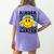 Kindergarten Teacher Hippie Smile Face Back School Women's Comfort Colors T-Shirt Back Print Violet Kindergarten Teacher Hippie Smile Face Back School Women's Comfort Colors T-Shirt Back Print Violet