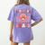 Kiss Your Brain Valentines Test Day Teacher Squad Kids Women's Comfort Colors T-Shirt Back Print Violet