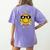 Lets Learn Today Shirt Smile Face 4K Teacher Back To School Women's Comfort Colors T-Shirt Back Print Violet