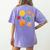 Learning Is Out Of This World Science Teacher Planets Women's Comfort Colors T-Shirt Back Print Violet