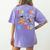Learning Is Out Of This World Space Back To School Teacher Women's Comfort Colors T-Shirt Back Print Violet