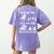 Let's Eat Kids Fun Dinosaurs Grammar Teacher Women's Comfort Colors T-Shirt Back Print Violet