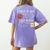 Letter Of The Week Ff Sight Word Teacher Squad Women's Comfort Colors T-Shirt Back Print Violet