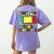 Level Up Your Education Gaming Inspired Teacher Gamers Women's Comfort Colors T-Shirt Back Print Violet