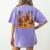 Librarian Turkey Reading Book Fall Thanksgiving Teacher Women's Comfort Colors T-Shirt Back Print Violet Librarian Turkey Reading Book Fall Thanksgiving Teacher Women's Comfort Colors T-Shirt Back Print Violet