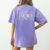 Literacy Team Teacher Women's Comfort Colors T-Shirt Back Print Violet