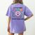 Little Miss Stem Teacher Women's Comfort Colors T-Shirt Back Print Violet