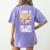 I Look At Maps And i Know Things Teacher Geographer Women's Comfort Colors T-Shirt Back Print Violet