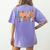 Love 5th Grade Thanksgiving Colorful Fall Leaves Teacher Women's Comfort Colors T-Shirt Back Print Violet