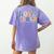 Love First Teach Second School Teacher Appreciation Women's Comfort Colors T-Shirt Back Print Violet