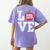 LOVE Kindergarten Teacher Student School Apple Women's Comfort Colors T-Shirt Back Print Violet