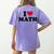 I Love Math Teacher Women's Comfort Colors T-Shirt Back Print Violet I Love Math Teacher Women's Comfort Colors T-Shirt Back Print Violet