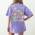 In My Maestra Era Spanish Bilingual Teacher Back To School Women's Comfort Colors T-Shirt Back Print Violet