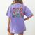 Maestra Flowers Spanish Teacher Cinco De Mayo Women's Comfort Colors T-Shirt Back Print Violet