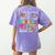Maestra Spanish Teacher Back To School Maestra De Espanol Women's Comfort Colors T-Shirt Back Print Violet