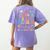 The Math Ain't Mathin Show Your Work Math Teacher Crew Women's Comfort Colors T-Shirt Back Print Violet