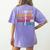 Math Language History Reading Science Music Teacher Women's Comfort Colors T-Shirt Back Print Violet