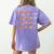 Math Number Thanksgiving Count Answer Pie Turkey Teacher Women's Comfort Colors T-Shirt Back Print Violet