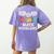 Math Problems Symbols Teacher Back To School Girl Boy Women's Comfort Colors T-Shirt Back Print Violet