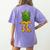 Math Teacher Hawaiian Shirts Pineapple Pi Day Symbol Women's Comfort Colors T-Shirt Back Print Violet