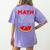 Math Watermelon Calculation Joke Teacher Student Women's Comfort Colors T-Shirt Back Print Violet