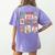 Merry And Bright Christmas Gingerbread Santa Book Teacher Women's Comfort Colors T-Shirt Back Print Violet