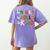 Be Merry Be Jolly Be Kind Merry Christmas Teacher Xmas Pjs Women's Comfort Colors T-Shirt Back Print Violet