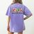 Very Merry Teacher Christmas Goose Silly Holiday Party Women's Comfort Colors T-Shirt Back Print Violet