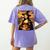Mona Lisa Pumpkin Halloween Art Teacher Witchy Women Kids Women's Comfort Colors T-Shirt Back Print Violet Mona Lisa Pumpkin Halloween Art Teacher Witchy Women Kids Women's Comfort Colors T-Shirt Back Print Violet