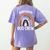 Montessori Teacher Halloween Boo Rainbow Leopard Halloween Women's Comfort Colors T-Shirt Back Print Violet Montessori Teacher Halloween Boo Rainbow Leopard Halloween Women's Comfort Colors T-Shirt Back Print Violet