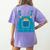 Mouse Halloween Costume Book Cookie Teacher Student Women's Comfort Colors T-Shirt Back Print Violet