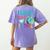Multilingual Teacher In Dos Idiomas Linguist Language Women's Comfort Colors T-Shirt Back Print Violet